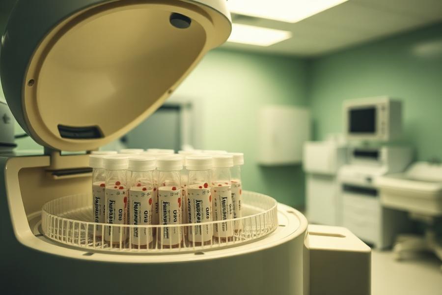 Preparo laboratorial de plasma rico em plaquetas